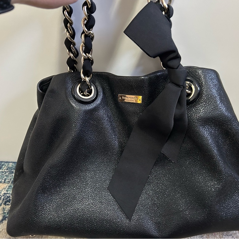 Large black kate spade purse